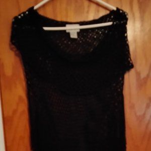Black lace shawl